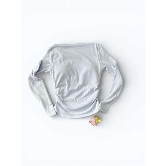 OGL Sea Glass Boatneck Side Ruched Brami Top NWT - Picture 3 of 6